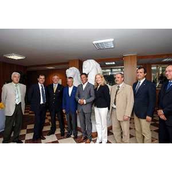 Riccardo Illy (Presidente Regione Friuli Venezia Giulia) con Joerg Haider (Governatore Carinzia) e Gianpietro Benedetti (Presidente e Amministratore delegato Danieli) in visita al gruppo siderurgico Danieli. (Buttrio 18/07/07)