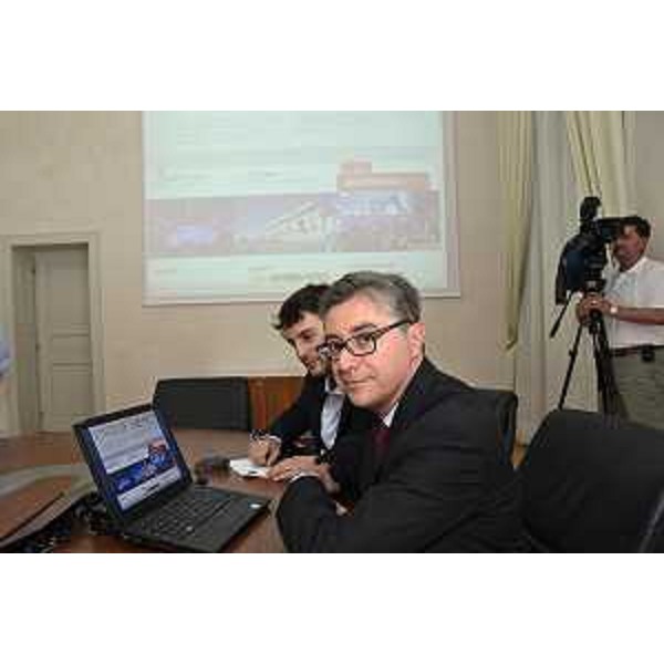 Francesco Peroni (Assessore regionale Finanze, Patrimonio, Coordinamento e Programmazione Politiche economiche e comunitarie) alla presentazione di "State of the Net", conferenza sullo stato di internet in Italia in programma a Trieste dal 12 al 14 giugno - Trieste 11/06/2014