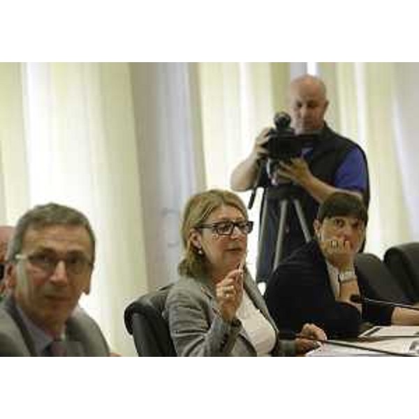 Maria Sandra Telesca (Assessore regionale Salute) e Debora Serracchiani (Presidente Regione Friuli Venezia Giulia) in conferenza stampa sullo stato di attuazione della Riforma del SSR-Servizio Sanitario Regionale - Trieste 20/06/2014