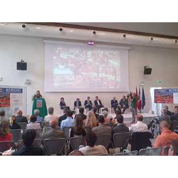 Mariagrazia Santoro (Assessore regionale Lavori pubblici) alla presentazione dell'edizione 2014 del "Borsino" Osservatorio Immobiliare FVG, a cura di FIAIP-Federazione Italiana Agenti Immobiliari Professionali, nella Sala Conferenze della Centrale Idrodinamica del Porto Vecchio - Trieste 27/06/2014