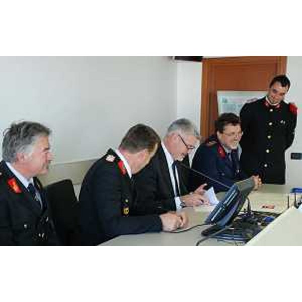 Paolo Panontin (Assessore regionale Protezione civile) sigla la convenzione tra la Protezione civile regionale e la neocostituita Unione Corpo Pompieri Volontari del Friuli Venezia Giulia - Palmanova 01/07/2014