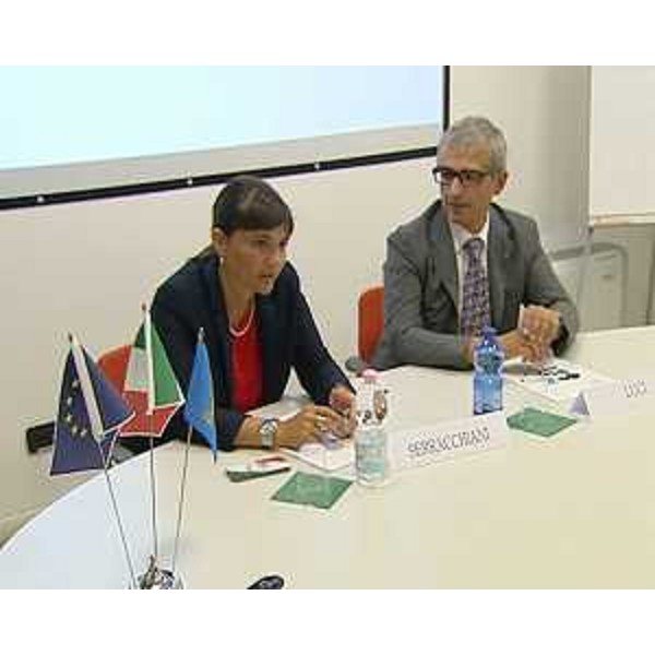 Debora Serracchiani (Presidente Regione Friuli Venezia Giulia) e Adriano Luci (Presidente Gruppo Luci) - Povoletto (UD) 03/07/2014