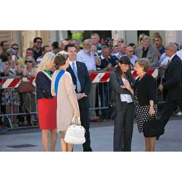 Silvia Altran (Sindaco Monfalcone), Mara Cernic (Vicepresidente Provincia Gorizia), Franco Iacop (Presidente Consiglio regionale), Debora Serracchiani (Presidente Regione Friuli Venezia Giulia) e Francesca Adelaide Garufi (Commissario di Governo e prefetto di Trieste) - Monfalcone 06/07/2014