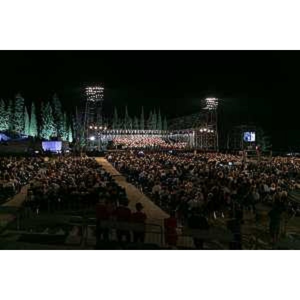 Il Sacrario Militare durante la "Messa di Requiem" di Giuseppe Verdi, Concerto in onore dei Caduti di tutte le guerre, diretta dal maestro Riccardo Muti - Redipuglia (GO) 06/07/2014