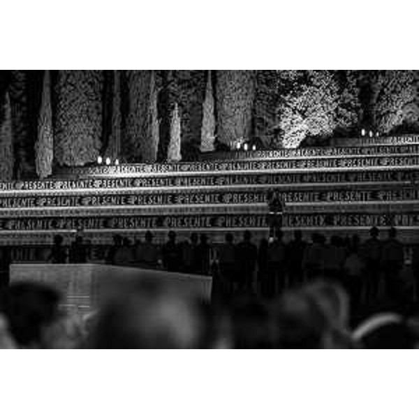 La Fanfara congedati della Brigata Alpina "Cadore" suona in attesa del Concerto in onore dei Caduti di tutte le guerre diretto dal maestro Riccardo Muti - Sacrario Militare di Redipuglia (GO) 06/07/2014