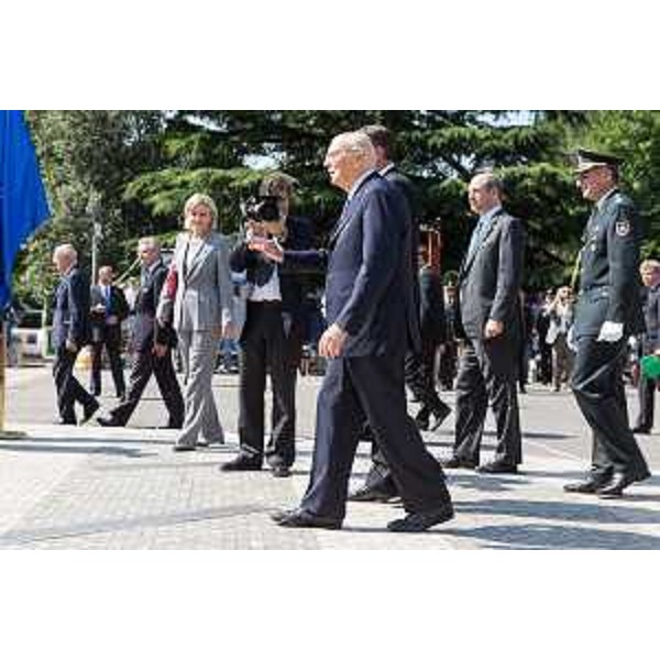 Arrivo dei Capi di Stato Giorgio Napolitano (Italia) e Borut Pahor (Slovenia) alla Piazza della Transalpina - Gorizia 07/07/2014