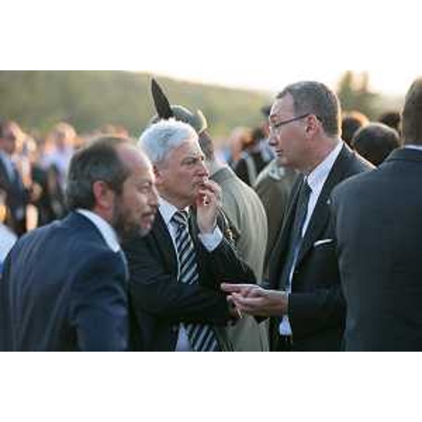 Ivano Strizzolo e Sergio Bolzonello (Vicepresidente FVG e assessore regionale Attività produttive) al Concerto in onore dei Caduti di tutte le guerre diretto dal maestro Riccardo Muti - Sacrario Militare di Redipuglia (GO) 06/07/2014