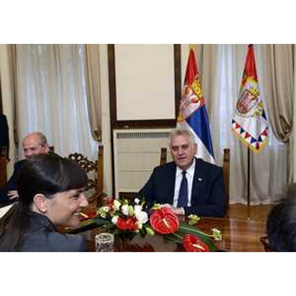Debora Serracchiani (Presidente Regione Friuli Venezia Giulia) e Tomislav Nikolić (Presidente Repubblica di Serbia) - Belgrado 08/07/2014