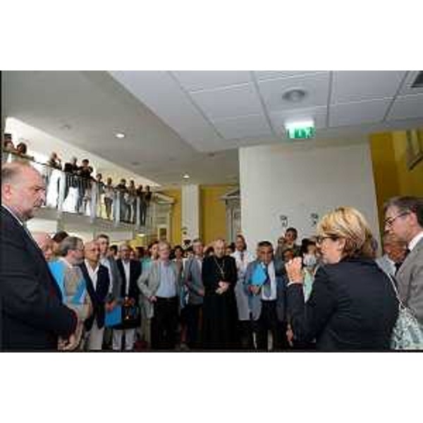 Maria Sandra Telesca (Assessore regionale Salute, Integrazione socio-sanitaria, Politiche sociali e Famiglia) durante il suo intervento all’inaugurazione del nuovo Polo tecnologico dell’Ospedale Maggiore di Trieste – Trieste 25/07/2014