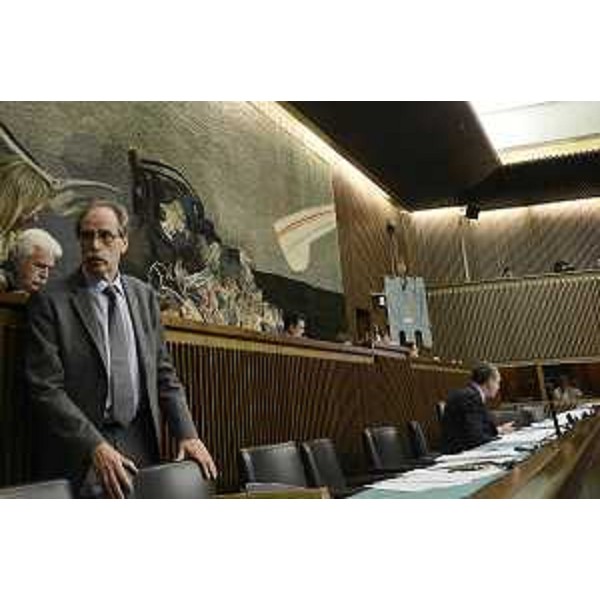 Gianni Torrenti (Assessore regionale Cultura) nell'Aula del Consiglio regionale - Trieste 29/07/2014