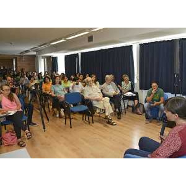 Debora Serracchiani (Presidente Regione Friuli Venezia Giulia) incontra i partecipanti al Laboratorio della Comunicazione LAB 2014 - Gemona del Friuli 04/08/2014