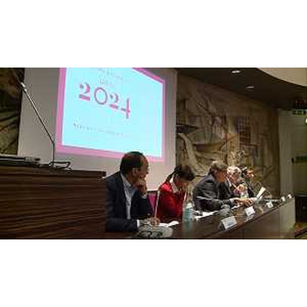 Renato Quaglia (Project manager Friuli Future Forum), Debora Serracchiani (Presidente Regione Friuli Venezia Giulia), Giovanni Da Pozzo (Presidente CCIAA Udine), Alberto Felice De Toni (Rettore Università Udine) e Gabriele Giacomini (Assessore Innovazione Comune Udine) alla conferenza stampa di presentazione del Progetto "Agenda del Futuro – Udine 2024" di Friuli Future Forum, presso la Camera di Commercio - Udine 25/08/2014