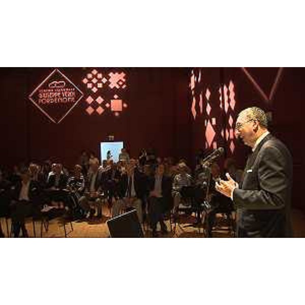 Sergio Bolzonello (Vicepresidente FVG e assessore regionale Attività produttive) alla presentazione della Stagione 2014-2015 del Teatro Giuseppe Verdi - Pordenone 26/08/2014