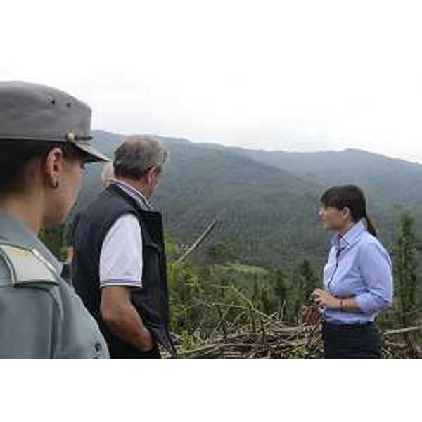Debora Serracchiani (Presidente Regione Friuli Venezia Giulia) visita le zone colpite dal gelicidio dello scorso gennaio - Attimis (UD) 13/08/2014