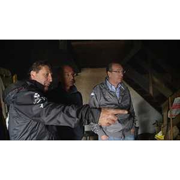 Enzo Marsilio (Consigliere regionale), Franco Milan (Direttore centrale Attività produttive) e Sergio Bolzonello (Vicepresidente Regione FVG e assessore regionale Attività produttive e Risorse agricole e forestali) durante la visita alle malghe nei territori comunali di Prato Carnico, Socchieve, Sauris, Enemonzo e Ovaro - 20/08/2014