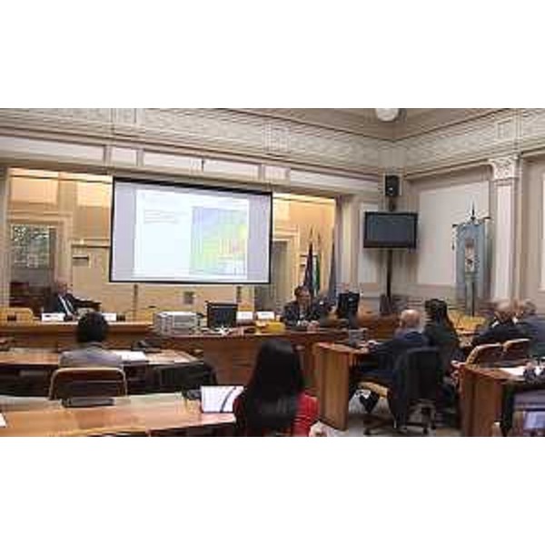 Presentazione dello studio "Biomonitoraggio di elementi in traccia tramite licheni nel territorio di Monfalcone e comuni limitrofi", nella Sala consiliare del Municipio - Monfalcone 01/09/2014