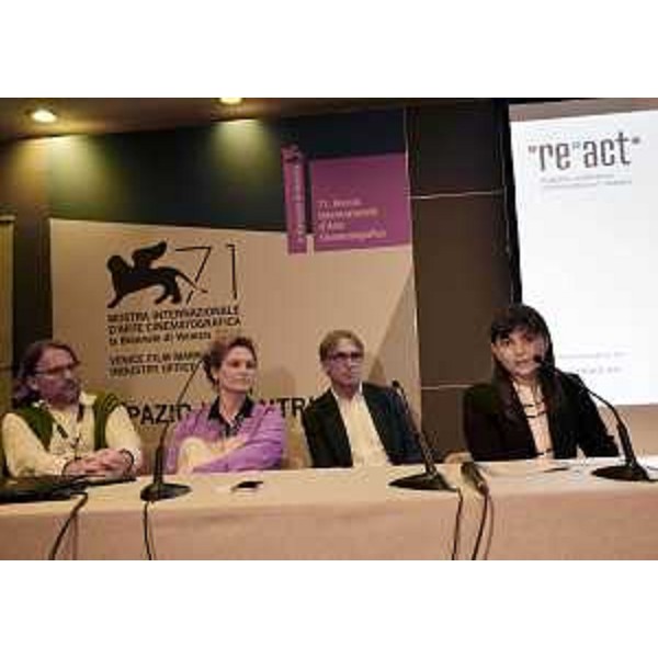 Paolo Vidali (Direttore Fondo Audiovisivo FVG) e Debora Serracchiani (Presidente Regione Friuli Venezia Giulia) all'appuntamento RE-ACT (Regional Audiovisual Cooperation and Training), alla LXXI Mostra internazionale d'Arte cinematografica - Venezia 01/09/2014 - Venezia 01/09/2014