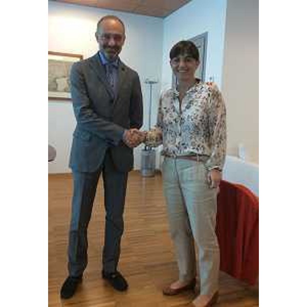 Michele Morelli (Comandante Compartimento Polizia Stradale Friuli Venezia Giulia) e Debora Serracchiani (Presidente Regione Friuli Venezia Giulia) - Udine 08/09/2014