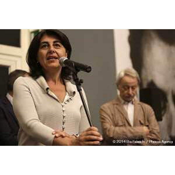 Mariagrazia Santoro (Assessore regionale Infrastrutture e Mobilità) interviene all'inaugurazione della mostra dedicata a Man Ray a Villa Manin di Passariano (12 settembre 2014 - 11 gennaio 2015) - Codroipo (UD) 12/09/2014