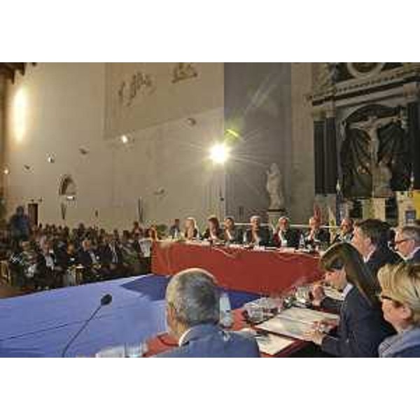 Debora Serracchiani (Presidente Regione Friuli Venezia Giulia) e Maria Sandra Telesca (Assessore regionale Salute) incontrano i Consigli comunali dell'Ambito distrettuale del Cividalese, nell'ex chiesa di San Francesco - Udine 15/09/2014