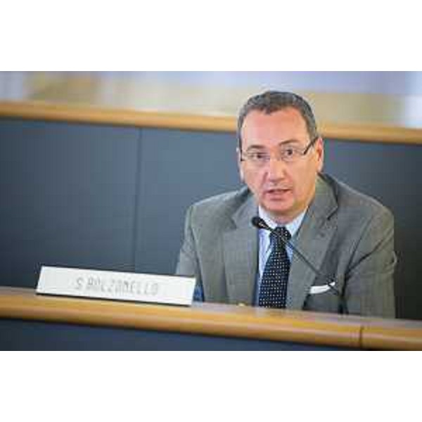 Sergio Bolzonello (Vicepresidente Regione FVG e assessore regionale Attività produttive) alla presentazione del nuovo Infopoint di TurismoFVG, nel Palazzo Badini - Pordenone 16/09/2014