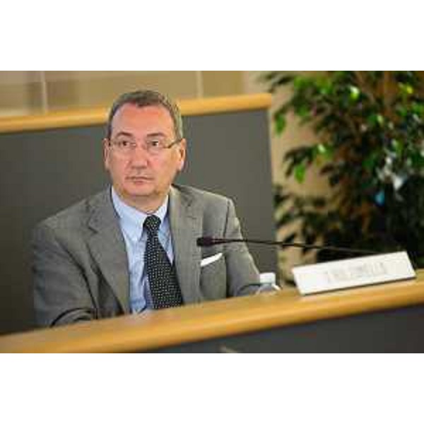 Sergio Bolzonello (Vicepresidente Regione FVG e assessore regionale Attività produttive) alla presentazione del nuovo Infopoint di TurismoFVG, nel Palazzo Badini - Pordenone 16/09/2014