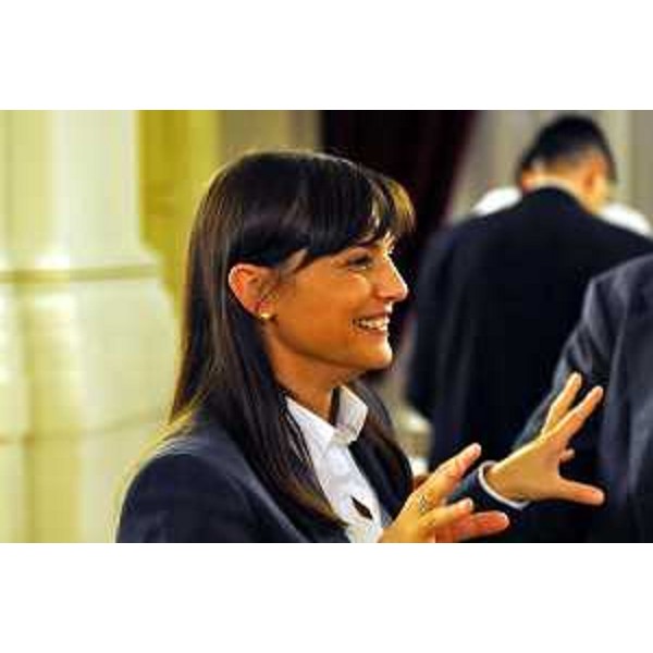 Debora Serracchiani (Presidente Regione Friuli Venezia Giulia) alla serata ufficiale offerta alle delegazioni straniere ed ai vertici del volley internazionale, in occasione dei Campionati del Mondo di Pallavolo femminile, in Prefettura - Trieste 26/09/2014