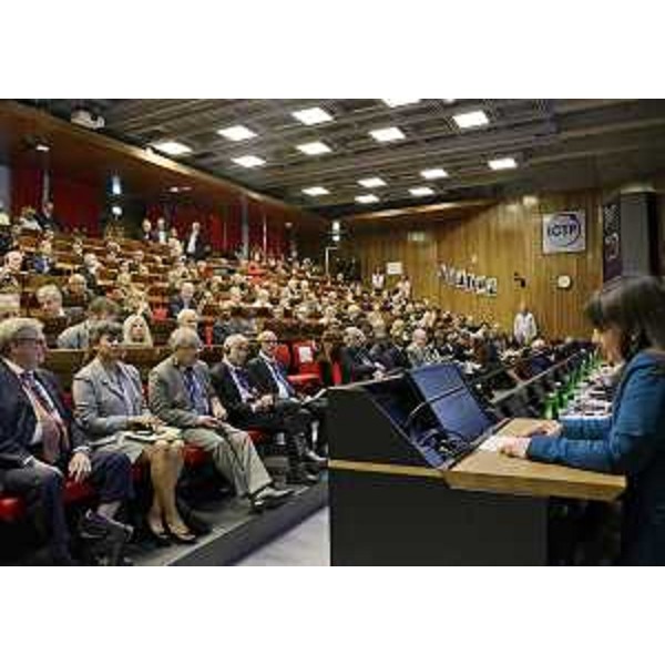 Debora Serracchiani (Presidente Regione Friuli Venezia Giulia) interviene alle celebrazioni per i 50 anni dell'International Centre for Theoretical Physics (ICTP) "50 Years of Science for the Future" - Trieste 06/10/2014