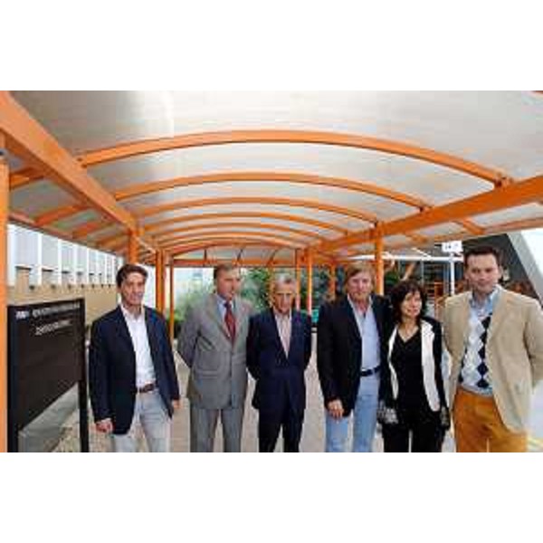 Riccardo Illy (Presidente Regione Friuli Venezia Giulia), Giorgio Brandolin (Presidente Società gestione Aeroporto FVG) e Roberto Fontanot (Sindaco Ronchi dei Legionari) in occasione della riunione della Giunta regionale presso la palazzina della Direzione della Società di gestione dell'Aeroporto del Friuli Venezia Giulia a Ronchi dei Legionari. (Ronchi dei Legionari 06/09/07)