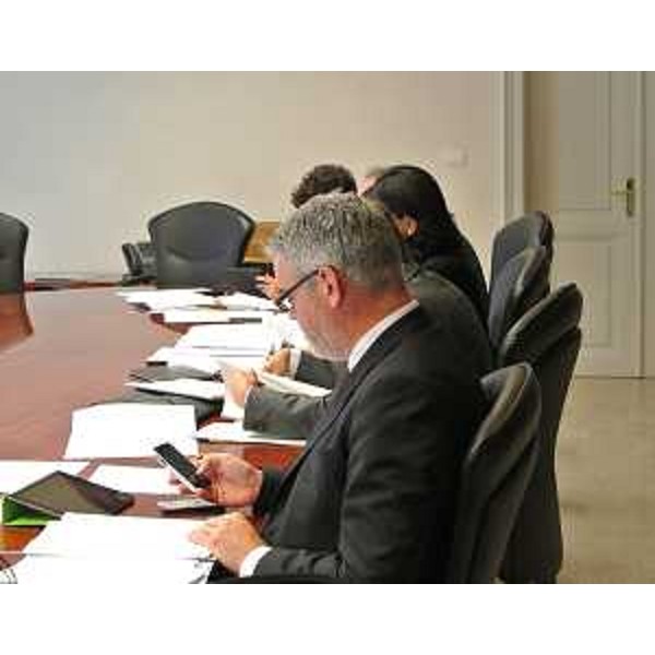 Paolo Panontin (Assessore regionale Funzione pubblica, Autonomie locali, Coordinamento Riforme, Caccia e Risorse ittiche, Protezione civile) durante la riunione della Giunta regionale - Trieste 10/10/2014