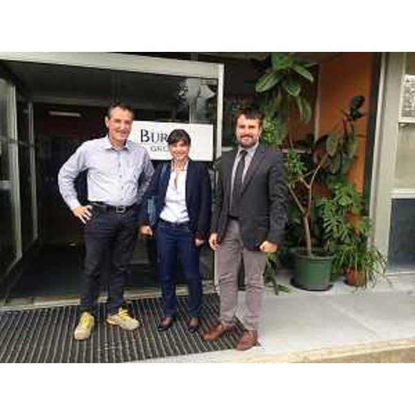 Furio Azzopardo (Direttore Cartiera Burgo Tolmezzo), Debora Serracchiani (Presidente Regione Friuli Venezia Giulia) e Francesco Brollo (Sindaco Tolmezzo) - Tolmezzo 13/10/2014