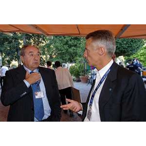Riccardo Illy (Presidente Regione Friuli Venezia Giulia) a Cernobbio, sul lago di Como, nella giornata conclusiva del tradizionale incontro organizzato all'inizio di settembre dalla società di consulenza Ambrosetti per fare il punto su "Lo scenario di oggi e di domani per le strategie competitive". (Cernobbio 09/09/07)