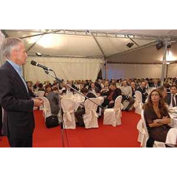 Riccardo Illy (Presidente Regione Friuli Venezia Giulia) alla "Serata delle Categorie Economiche" promossa dalla Camera di Commercio di Udine. (Udine 11/09/07) 