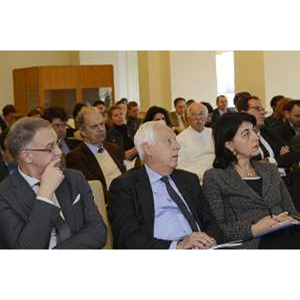 Maurizio Fermeglia (Rettore Università Trieste), Vittorio Zollia (Assessore Infrastrutture Provincia Trieste) e Mariagrazia Santoro (Assessore regionale Infrastrutture) alla presentazione dei risultati finali del Progetto di Cooperazione transfrontaliera "Adria A. Accessibilità e sviluppo per il ri-lancio dell'area dell'Adriatico interno" (Programma Italia-Slovenia 2007-2013), al Savoia Excelsior Palace - Trieste 23/10/2014