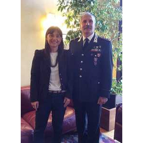 Debora Serracchiani (Presidente Regione Friuli Venezia Giulia) e il generale di Corpo d'Armata Antonio Ricciardi (Comandante interregionale Carabinieri Triveneto ed Emilia-Romagna) - Trieste 28/10/2014