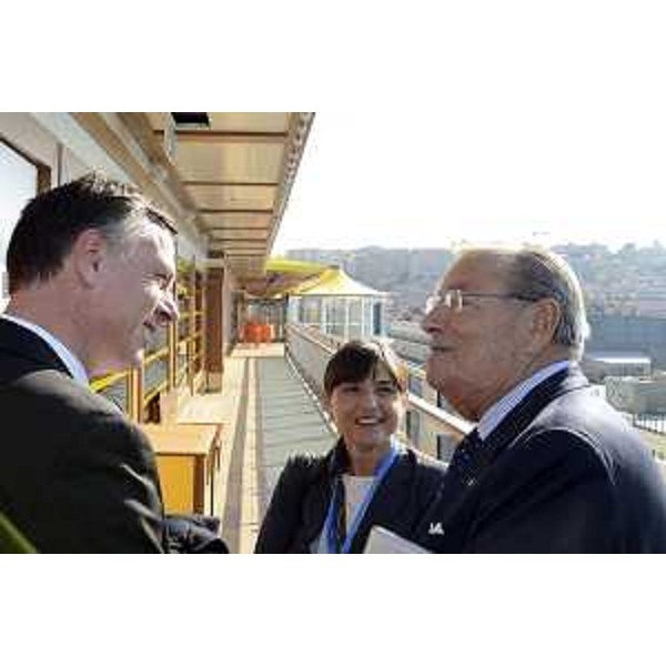 Michael Thamm (Amministratore delegato Costa Crociere S.p.A.), Debora Serracchiani (Presidente Regione Friuli Venezia Giulia) e Corrado Antonini (ex presidente Fincantieri) a bordo della Costa Diadema, "Regina del Mediterraneo", nuova ammiraglia di Costa Crociere attraccata oggi a Trieste, primo Porto raggiunto dalla nave dopo la partenza dallo stabilimento Fincantieri di Marghera (VE) dove è stata costruita - Stazione Marittima, Trieste 31/10/2014