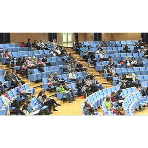 Platea alla presentazione del Catalogo regionale e internazionale del Progetto "go&learn" [Lifelong Learning Programme (LLP) 2011 "Leonardo da Vinci Programme - Multilateral Networks"] per "La scoperta economica del territorio attraverso seminari e visite in azienda", nell'Auditorium della Regione FVG - Udine 05/11/2014