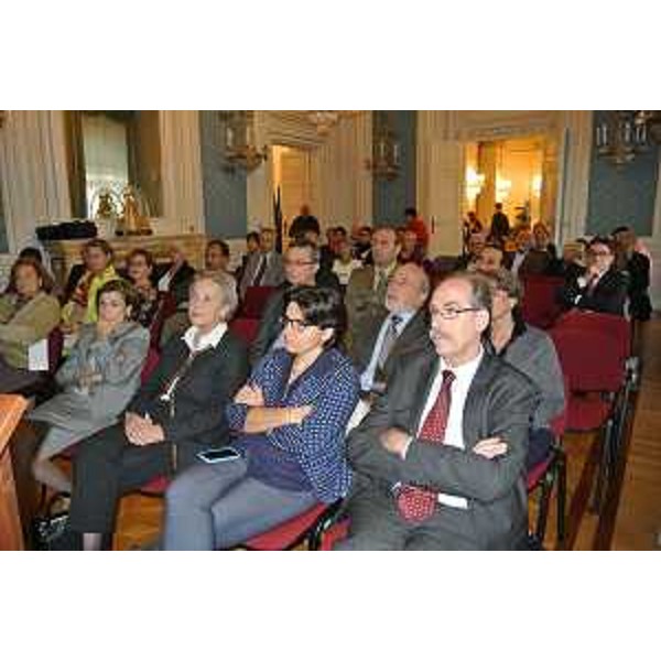 Gianni Torrenti (Assessore regionale Beni culturali) all'inaugurazione della mostra " ... nel pensare alla pace dei altri anni mi si straccia il cuore - La Grande Guerra nelle fonti dell'Archivio di Stato di Trieste e in alcune collezioni cittadine", in Prefettura - Trieste 08/11/2014
