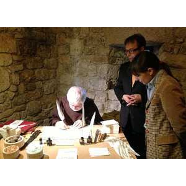 Debora Serracchiani (Presidente Regione Friuli Venezia Giulia) all'inaugurazione del Museo della scrittura "Opificium librorum", al Castello di San Pietro - Ragogna 08/11/2014