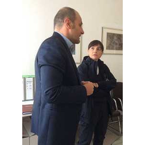 Marco Zanor (Sindaco Martignacco) e Debora Serracchiani (Presidente Regione Friuli Venezia Giulia) in Municipio - Martignacco 12/11/2014