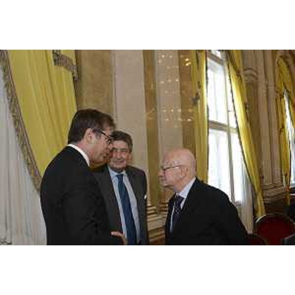 Francesco Peroni (Assessore regionale Finanze e Patrimonio), Andrea Frassini (Presidente Camera Penale "Sergio Kostoris" Trieste) e Marcello Gallo (Presidente Commissione bicamerale Controllo conformità "Progetto governativo Nuovo codice Procedura penale" a legge delega) durante il convegno "Il Codice tradito? Alcune riflessioni dopo 25 anni di applicazione del Codice di Procedura penale", nella sede della Regione FVG - Trieste 21/11/2014
