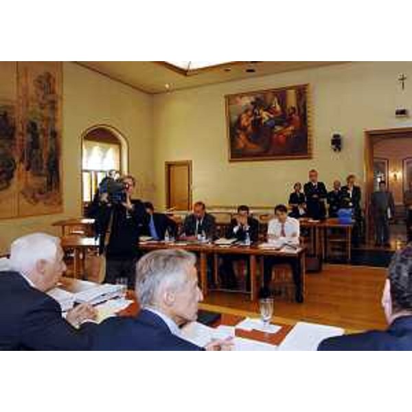 Riccardo Illy (Presidente Regione Friuli Venezia Giulia) durante i lavori della Giunta regionale riunita a Pordenone. (Pordenone 21/09/07)