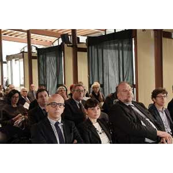 Francesco di Cesare (Presidente e amministratore Risposte Turismo), Debora Serracchiani (Presidente Regione Friuli Venezia Giulia) e Roberto Cosolini (Sindaco Trieste) al convegno "L'attività crocieristica a Trieste: gli impatti economici e i possibili scenari", al Trieste Terminal Passeggeri del Molo IV - Trieste 24/11/2014