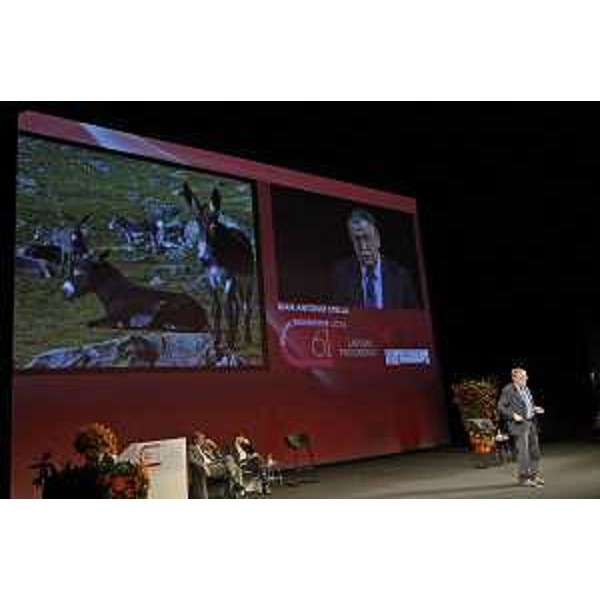 Gian Antonio Stella (Giornalista) alla cerimonia di Premiazione del Lavoro e del Progresso economico, della Camera di Commercio, LXI edizione "Nuove prospettive", al Teatro Nuovo - Udine 24/11/2014
