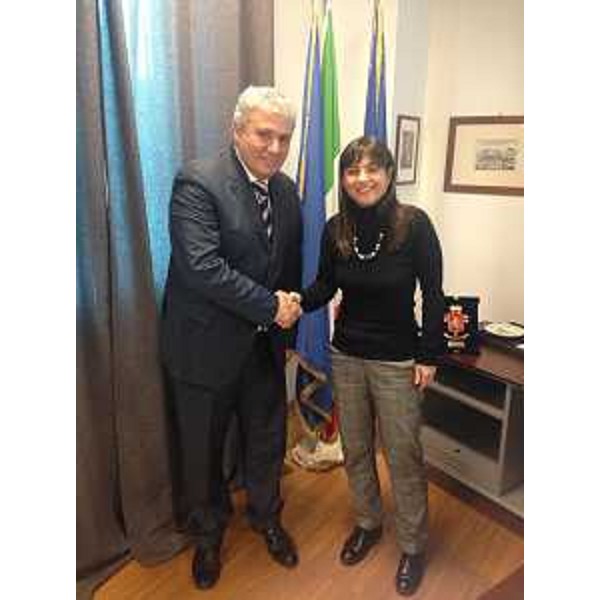Claudio Cracovia (Questore Udine) e Debora Serracchiani (Presidente Regione Friuli Venezia Giulia) - Udine 29/11/2014
