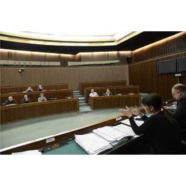 Debora Serracchiani (Presidente Regione Friuli Venezia Giulia) al Tavolo per la Ferriera di Servola, riunito in Consiglio regionale - Trieste 28/11/2014
