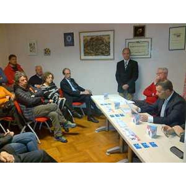 Gianni Torrenti (Assessore regionale Sport) alla presentazione della Licenza europea del Maestro di Sci del Memorandum of Understanding (MoU), all'Unione delle associazioni sportive slovene in Italia (ZSŠDI) - Trieste 05/12/2014