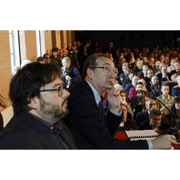 Michele Bregant (Direttore generale TurismoFVG) e Sergio Bolzonello (Vicepresidente Regione FVG e assessore Attività produttive) alla presentazione del "Piano Operativo 2015" di TurismoFVG, al Meeting Point San Marco - Palmanova 09/12/2014
