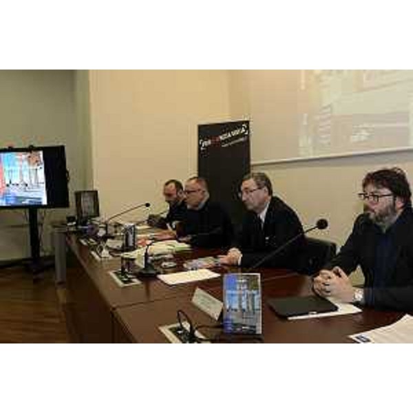 Luigi Farrauto (Autore "Lonely Planet FVG"), Angelo Pittro (Responsabile Lonely Planet Italia), Sergio Bolzonello (Vicepresidente Regione FVG e assessore Attività produttive) e Michele Bregant (Direttore generale TurismoFVG) alla presentazone della guida "Lonely Planet Friuli Venezia Giulia" - Trieste 10/12/2014