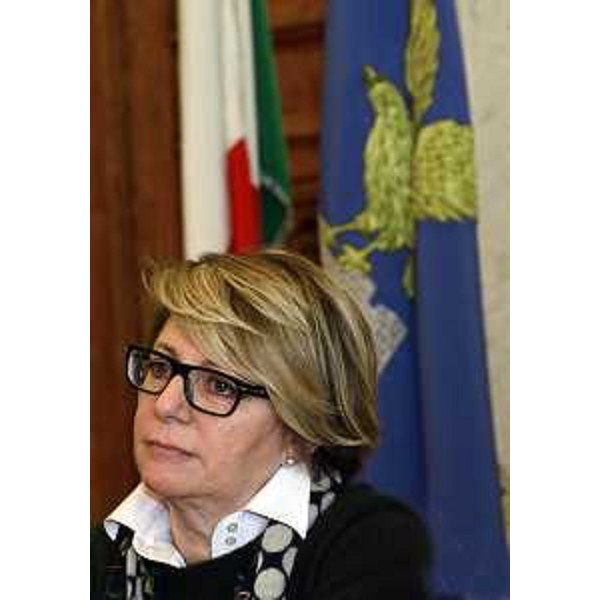 Maria Sandra Telesca (Assessore regionale Salute) alla conferenza stampa di fine anno "2014 il coraggio delle scelte", nella sede della Regione FVG in piazza Unità d'Italia - Trieste 19/12/2014